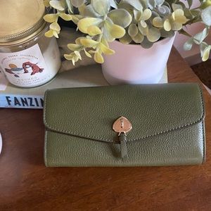 NWOT Olive Green Kate Spade Wallet